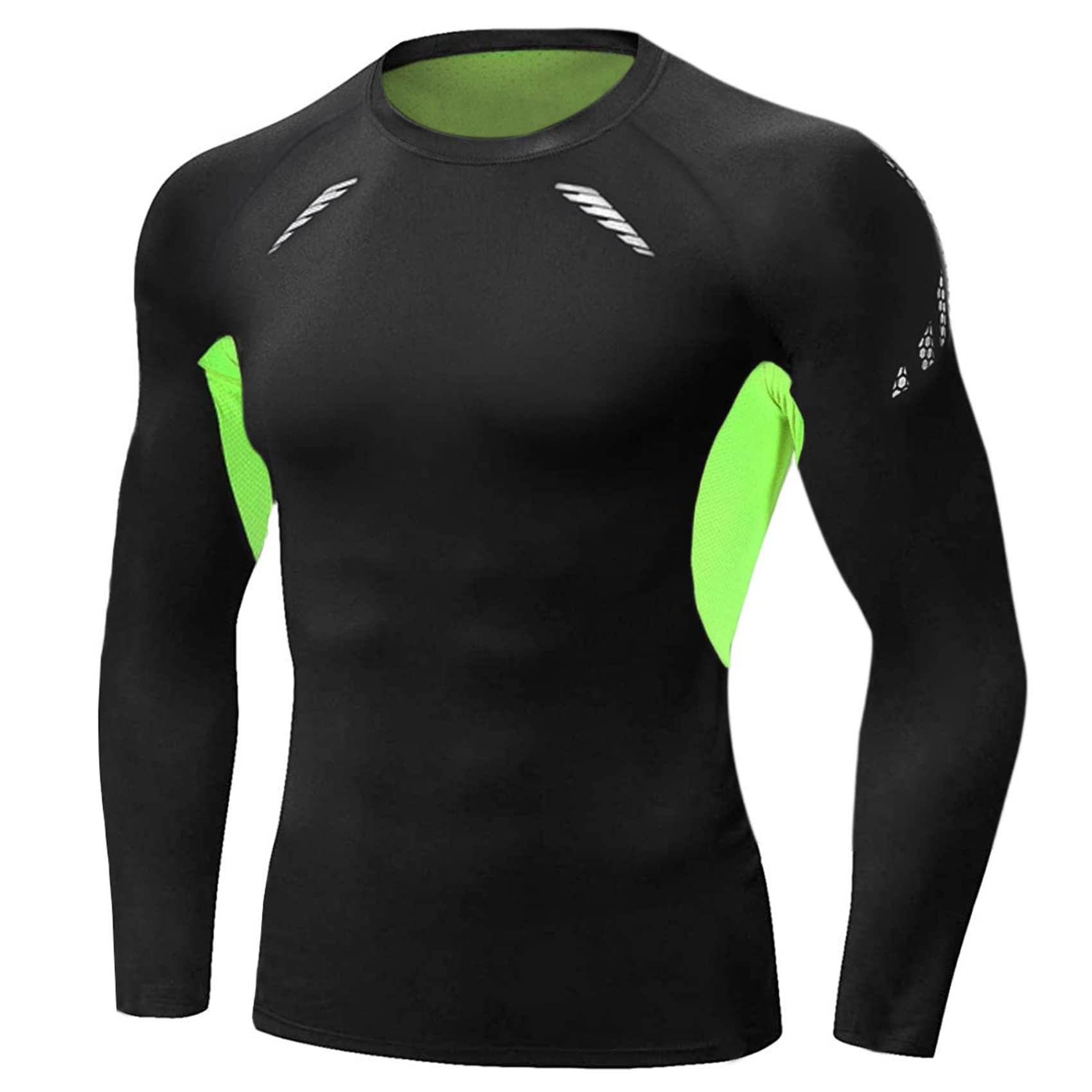 Terecey Maglia a Compressione Uomo Manica Lunga Maglia Termica Uomo Ad Asciugatura Rapida Maglie Tecnica Traspirante Maglie Sportiva Palestra T-Shirt M-3XL