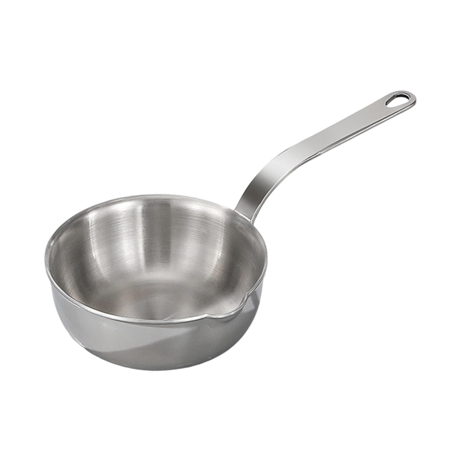 Buxuaaaa Professional Cooking Pan with Oil Pouring Spouts Flat Pubs Grip 304 Stainless Steel Easy to Clean Design Stainless Steel Skillets for Pancakes
