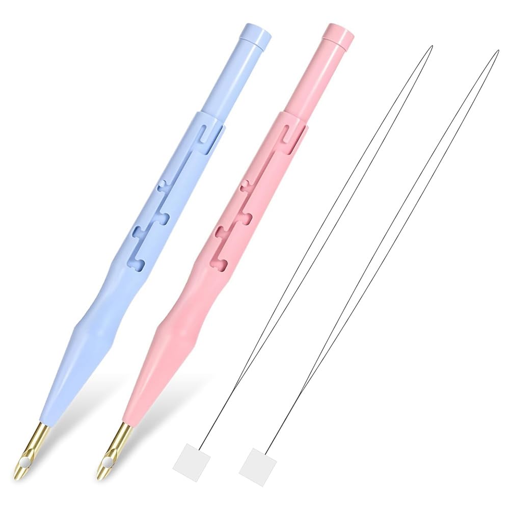 JNJOOD Adjustable Embroidery Punch Needle Pen Tool Punch Needle Pen Tool Needles Felting Threader