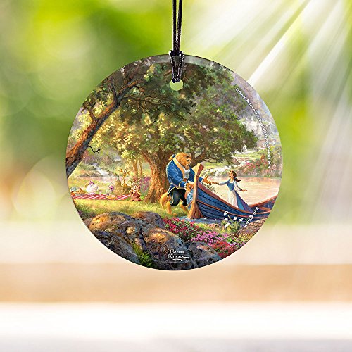 Trend Setters Disney – Beauty And The Beast Ii – Belle – Beast – 3.5” Starfire Prints Hanging Glass Print Accessory – Ideal For Gifting And Collecting #TOP1