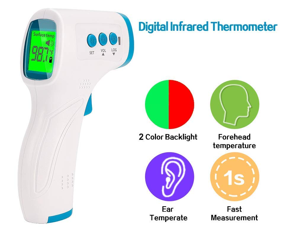 FR600 - Termometro per la fronte, per neonati e adulti, 32 °C-42 °C (89.6°F ~107.6°F)
