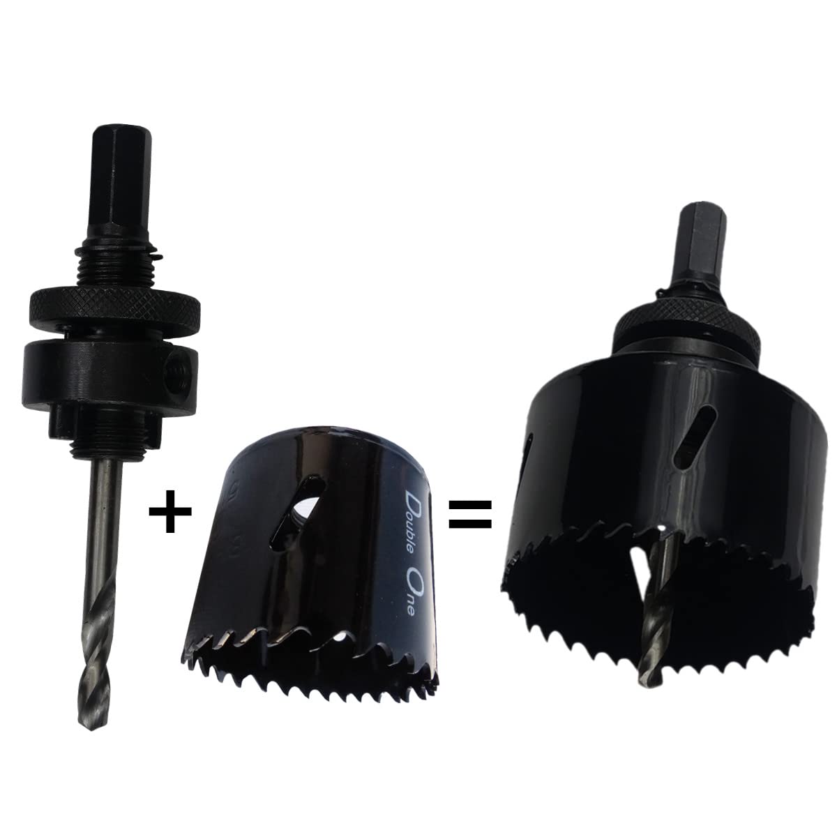 Sierra de corona de 68 mm de diámetro con adaptador hexagonal HSS-Bi-Metall broca de broca, corona de perforación de 40 mm para aluminio, madera, hierro fundido, latón, yeso, etc.