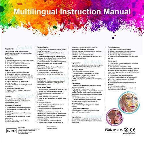 Janolia Gesichtsfarbe, Body Painting Kinderschminke Set mit 15 Farben, Halloween Gesichtsbemalung Professionelle Palette mit Bürste, Waschbar, Perfekt Körperbemalung für Halloween Ostern Themenpartys