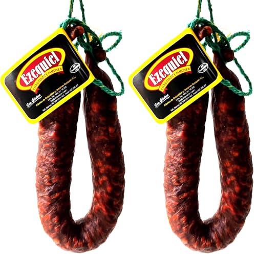 Embutidos Ezequiel Chorizo Extra, Chorizo de León, 425 Gramos. (Paquete de 2)