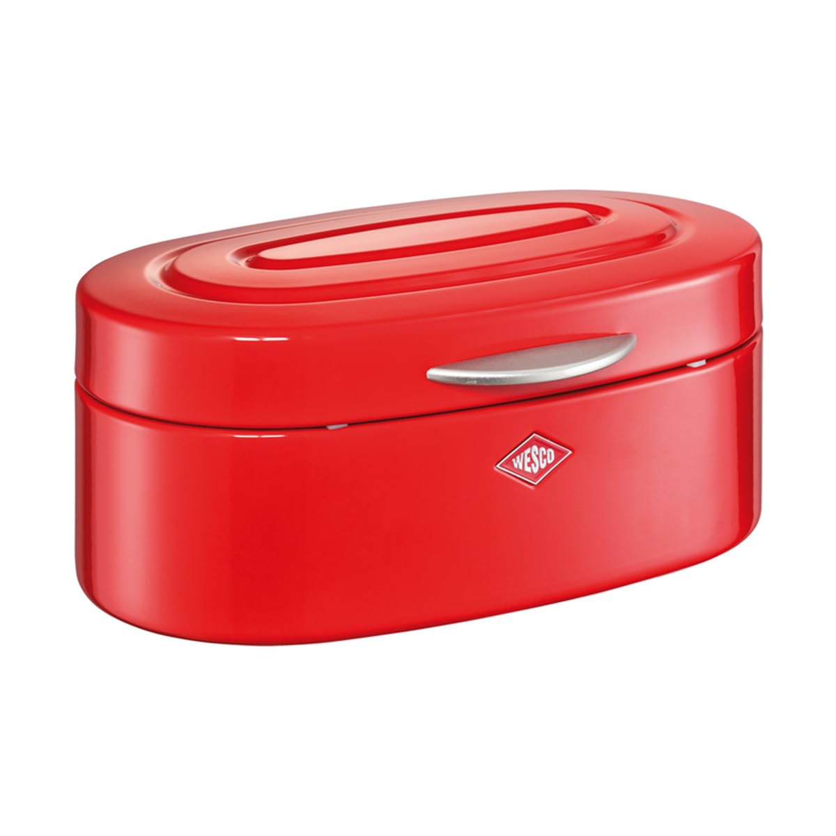 WESCO Single Elly, contenitore per il pane, in lamiera d'acciaio verniciata a polvere, fori di ventilazione e manico stabile, 32,2 x 22 x 14 cm