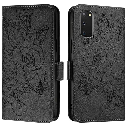Housse cuir PU Samsung S20 FE étui folio antichoc de protection intégrale finition fine noire