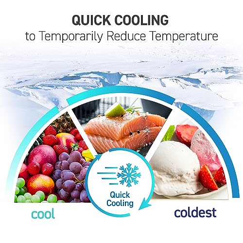 Image of Commercial Cool Upright Freezer Stand Up Convertible Freezer or Refrigerator with Reversible Door, 10.8 Cubic Feet, White