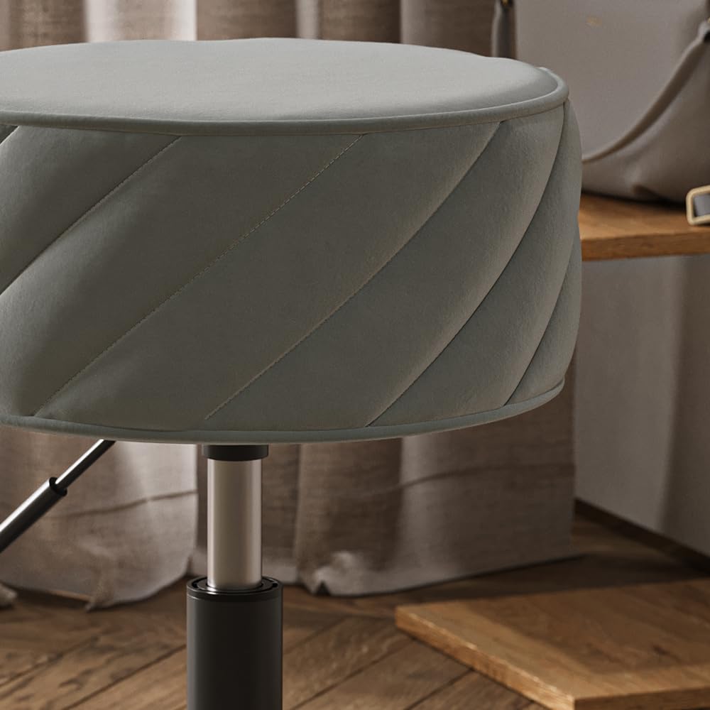 Vicco Taburete Cherio, Gris, 35 x 50.5 cm | apto como asiento para tocador o mesa de maquillaje