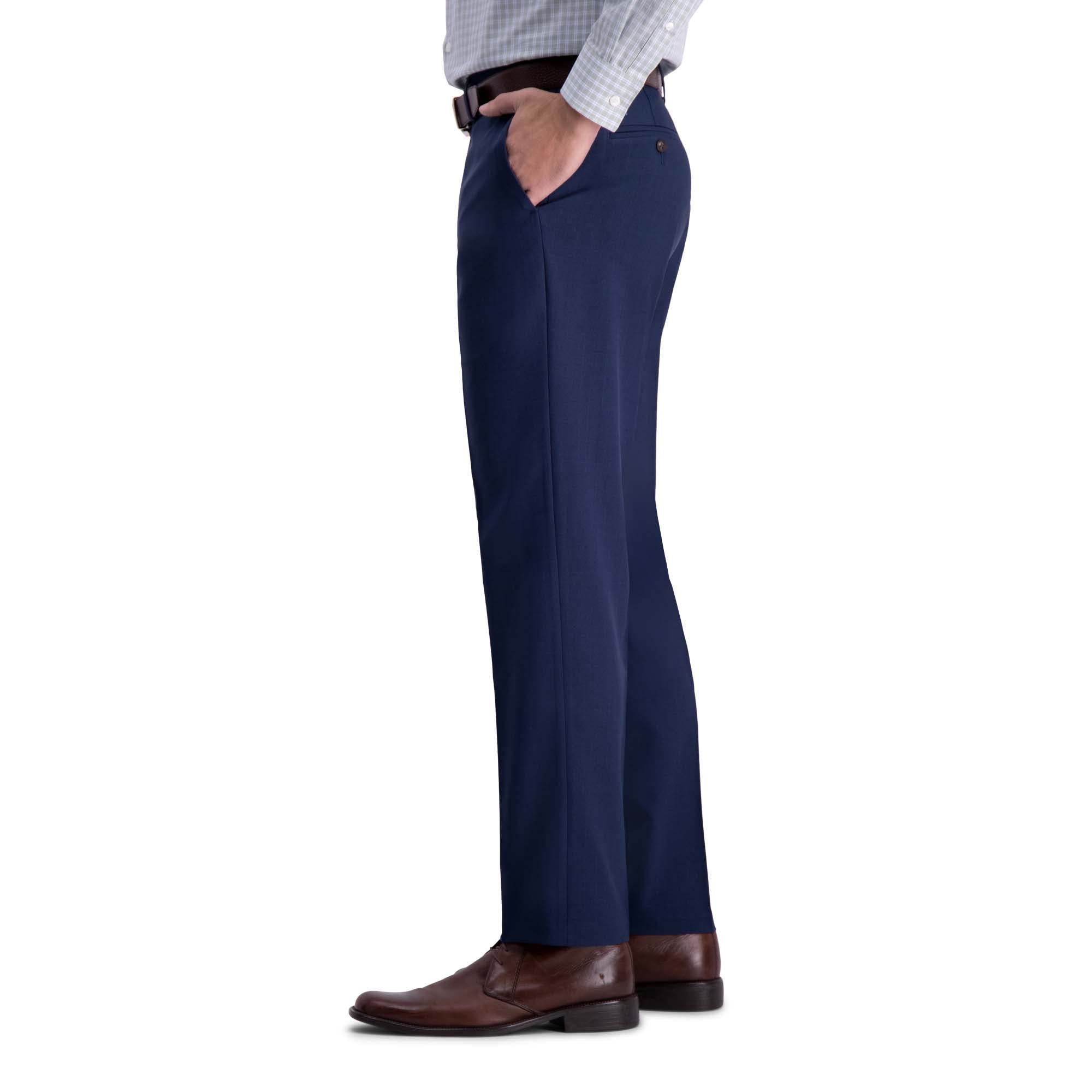 Haggar Premium Comfort Dress Pant-Straight Fit Flat Front (Regular and Big & Tall Sizes) Pantalones para Vestir para Hombre