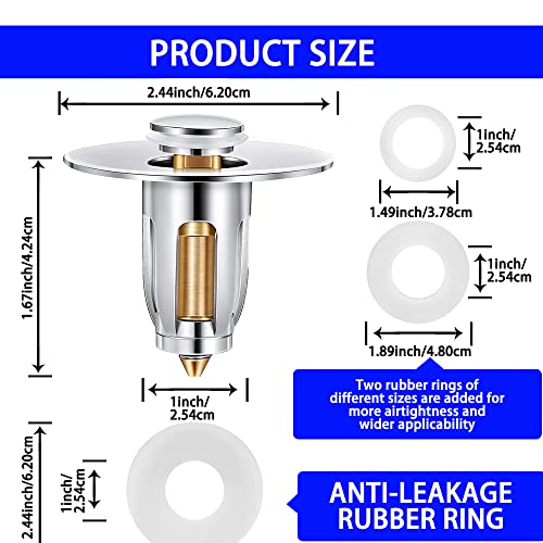 Tapón Universal para Lavabo de Baño con Filtro Antirretorno miniatura 2