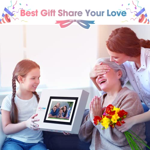 【New 2023】 Skyzoo Wifi Digital Picture Frame, Ips Hd Touch Screen Smart Photo Frame With 16Gb Storage, Auto-Rotate, Easy Setup To Share Photos Or Videos Remotely #TOP1