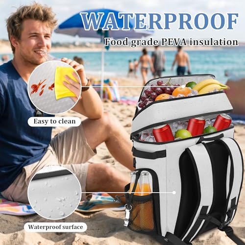 30L Large Cooler Backpack 48 Can Leakproof Waterproof Insulated 7.93 Gal - image 6