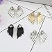 4 Pairs Retro Stereo Angel Wings Earrings for Women Fashion Feather Zircon Earrings Jacket Punk Gothic Jewelry (wing)