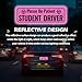 2PCS Student Driver Magnet for Car,Detachable Student Driver Sticker Magnet for Car with High-Reflective Reminder,Universal Please Be Patient Students Drivers Magnets