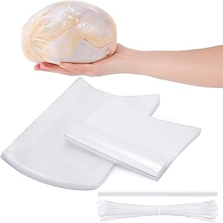 Zonon 100 Pcs Poultry Shrink Wrap Bags 10 x 16 Inches Transparent Heat Shrink Bags for Chickens Rabbits BPA-free Freezer and White Zip Ties and Clear Silicone Straw for Food Storage