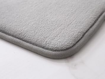 Luxury Bathroom Rug Mat, Extra Soft and Absorbent Microfiber Bath Rugs, Non-Slip Plush Shaggy Bath Carpet, Machine Wash Dry, Bath Mats for Bathroom Floor,Memory Sponge (Rectangular Gray)