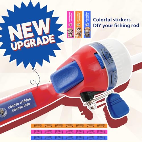 Kids Fishing Pole, Telescopic Fishing Rod, Portable Toddler Fishing Rod and Reel Combo with Tackle Box, Fishing Line, Bobber, and Soft Lures for Boy, Girl, Youth, Beginner, Over 3 Years Old - Red&Blue by WIDDEN - Used condition - Image 6