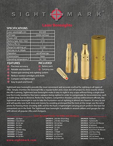 Sightmark 7.62x54R Boresight with Red Laser
