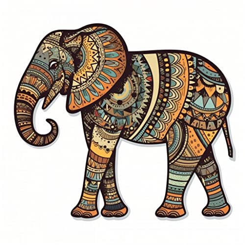 Image of Yoonek Graphics Elephant Vinyl Decal Sticker for Car Window, Laptop, and More. #1952Option34-4