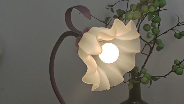 Image of WERFOP Flower Table Lamp Cute Desk Lamp for Bedroom Home Decor (Purple)
