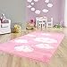 Produktbild Taracarpet Kinder Teppich für Das Kinderzimmer Bueno Hochwertig mit Konturenschnitt Rosa verträumte Wolken 120x170 cm
