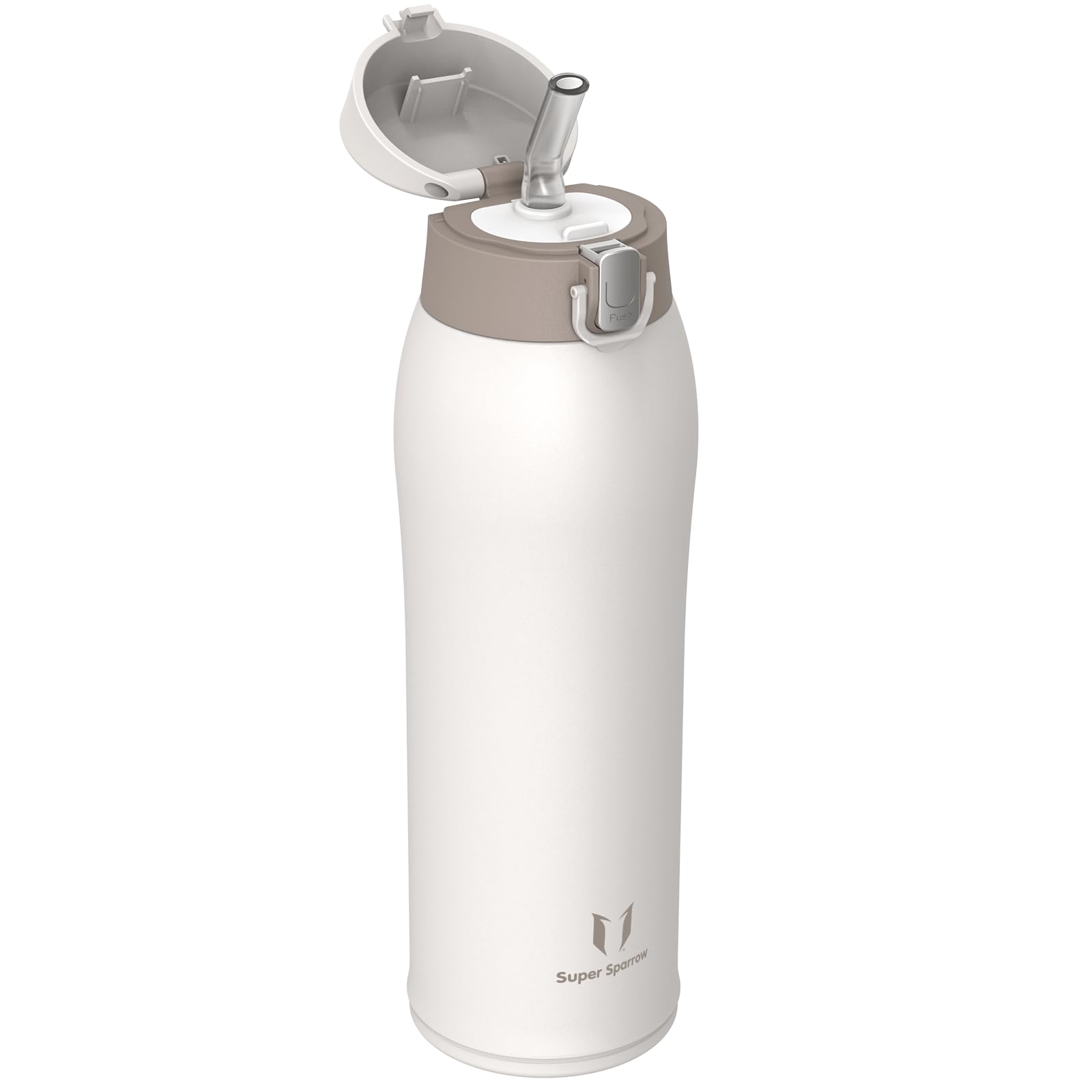 Super Sparrow Borraccia Termica Cannuccia, Borraccia in Acciaio Inox - 350ml, 500ml, 750ml - Senza BPA Tazza Borracce Termiche, Bottiglia Termica per Bambini, Scuola, Sportiva