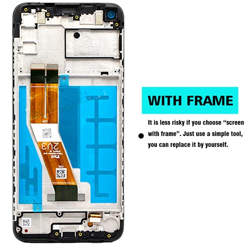 for Samsung Galaxy A11 Screen Replacement with Frame for Samsung a11 a115u Screen Replacement s115dl a115a LCD Display digitizer Touch Screen Assembly with Repair Part Tools 6.4 inch (US Version)