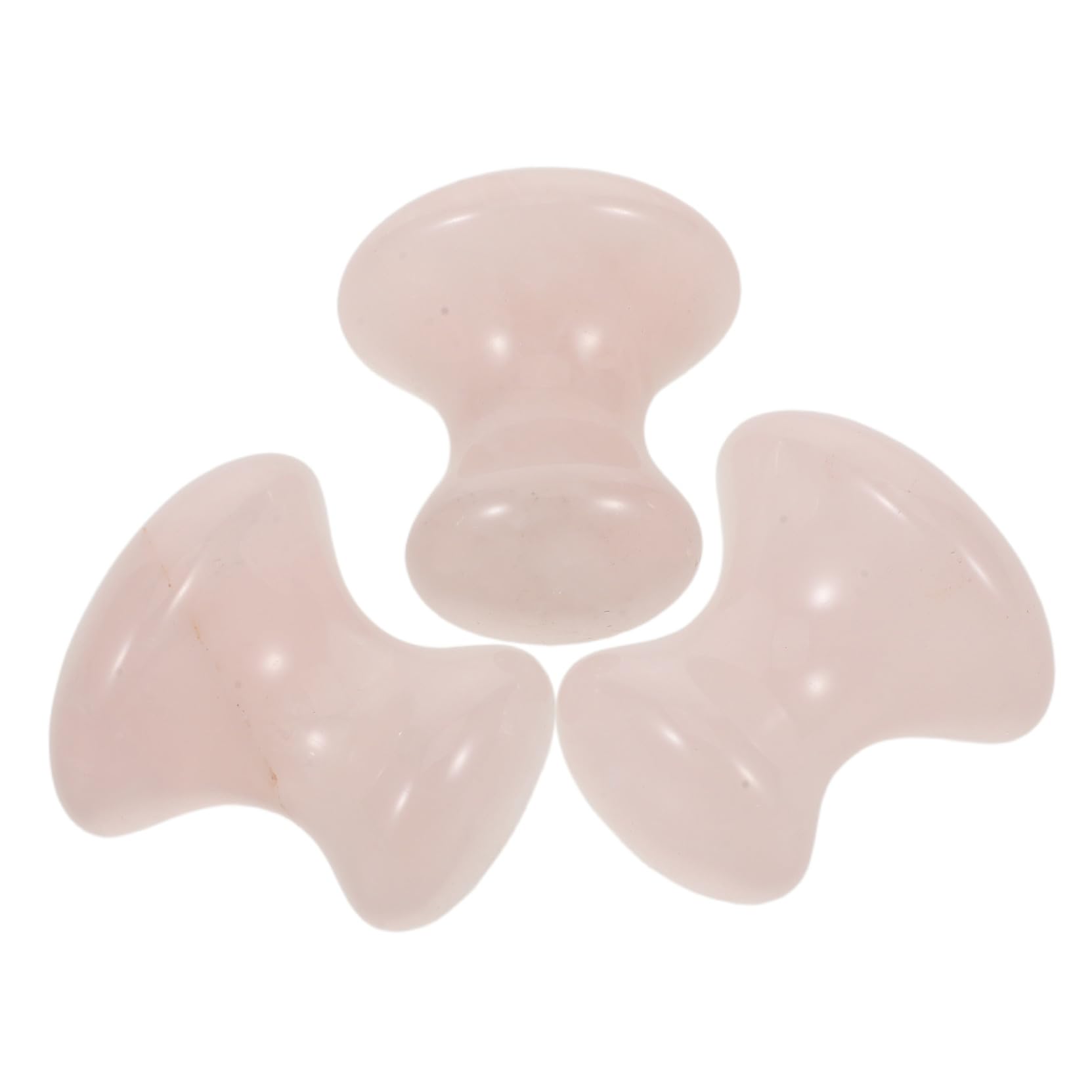 3 Pièces Set de Outils Gua Sha Visage Jade Pierre de Massage Confortable Forme de Champignon Compacte et Portable Soulagement Rafraîchissant pour Soin Du Visage et Beauté