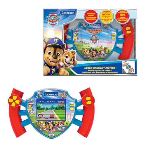 Lexibook, Paw Patrol Cyber Arcade Motion® Console with Gesture Control, Color LCD Screen 2.8'' and 50 Games Including 10 from Paw Patrol Universe, JL3180PA