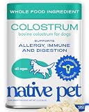 Native Pet Colostrum for Dogs - Bovine Colostrum Powder - Dog Allergy Relief, Itchy Skin Relief, Immune Support & Gut Health - 100% Single-Ingredient Supplement with Bioactive Nutrients - 120 Scoops