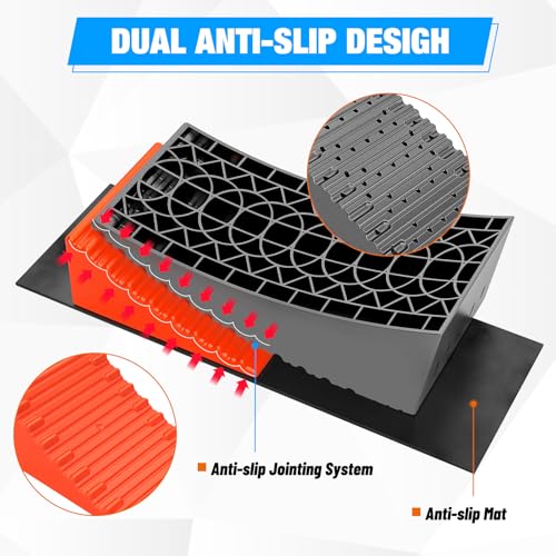 Image of Nilight RV Levelers with Wheel Chocks (Orange), 2-Pack