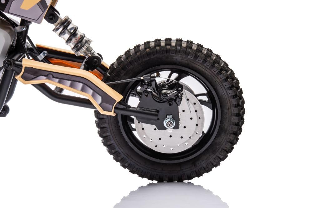 Moto da motocross elettrica LE-A9901, colore cachi, 36 V e 350 - +6 anni
