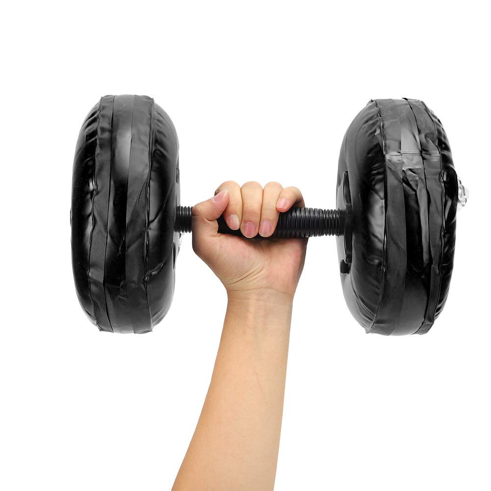 Manubrio riempito d’acqua per donne, manubrio fitness portatile regolabile, attrezzo da palestra domestica con impugnatura ad antiscivolo in materiale PPC, ideale per