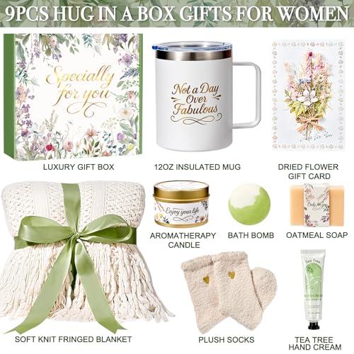 Mothers Day Gifts for Mom Wife, Birthday Gifts for Women Spa Care Package, Get Well Soon Sympathy Spa Gift Baskets Think - Additional View