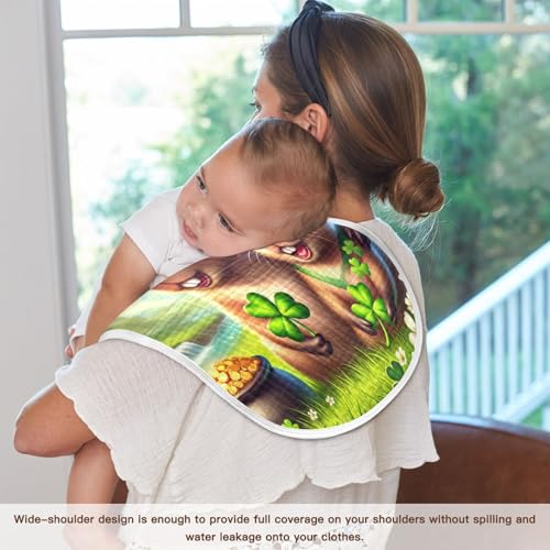 Capybara St Patricks Clover Baby Burp Cloths Burp Cloth Rags Cotton Burp Clothes Absorbent Muslin Burp Cloths Soft for Boy Newborn Girl Unisex 1 Pack 22x11 Inches 5
