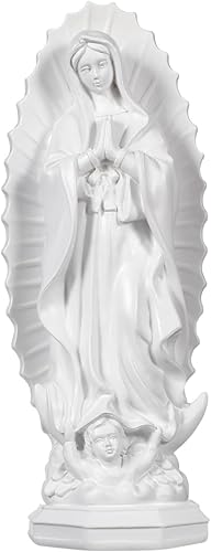 DECHOUS Estatua de la Virgen Escultura de Resina al Aire Libre Estatua Católica Jardín Estatua de Resina Ornamento