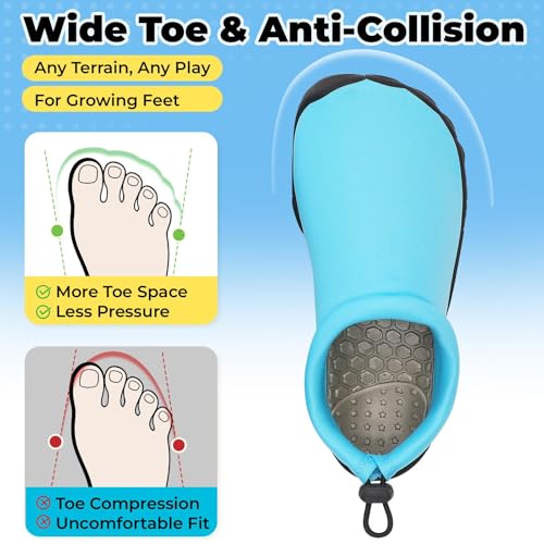 Image of Mishansha Kids Water Shoes Quick-Dry Wide Toe Box Non-Slip Barefoot Shoes Beach Pool Swim Shoes