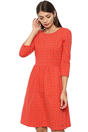 Image of Van Heusen Women's Cotton Blend A-Line Knee-Length Dress