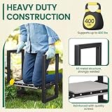 OLLIDOT Garden Kneeler and Seat, Heavy Duty Folding Garden Stool with Handles, Stable Kneeling Device Bench Chair Gardening Tools Gifts for Gardeners Outdoor Weeding Planting - Image 6
