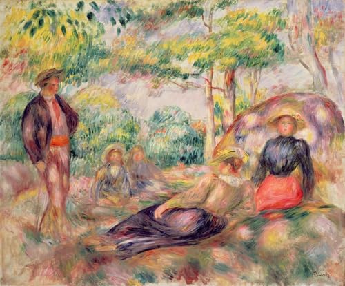 Toile paysage de maître par Renoir, une affiche de arts d'une finition exceptionnelle