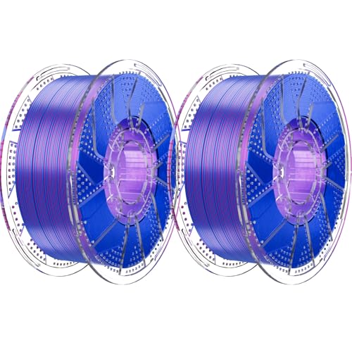 Image of Chitu Systems Conjure Silk PLA 3D Printer Filament, 2KG Spool (4.4lbs), 1.75mm Dual Color Filament, Dimensional Accuracy + /-0.02mm, Silk 3D Printing Filament Bundle, (Hot Pink Blue 2-Pack)