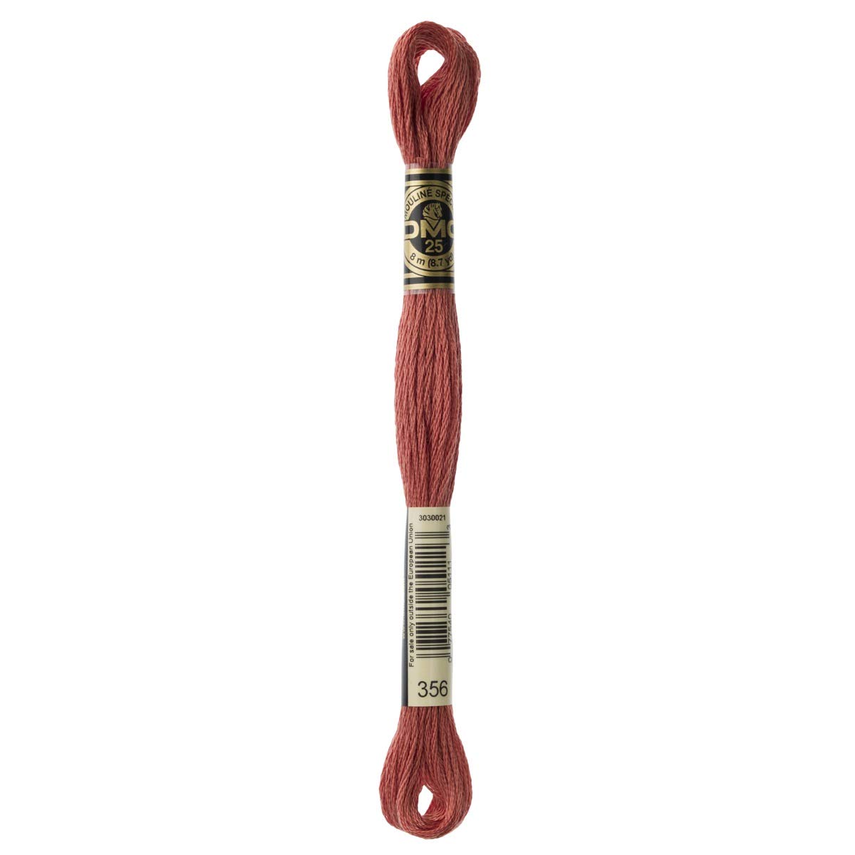 DMC Embroidery Floss Mouline Stranded Cotton Thread for Hand Embroidery and Sewing - Colour No: 356-3 x 8m Skeins — image 1