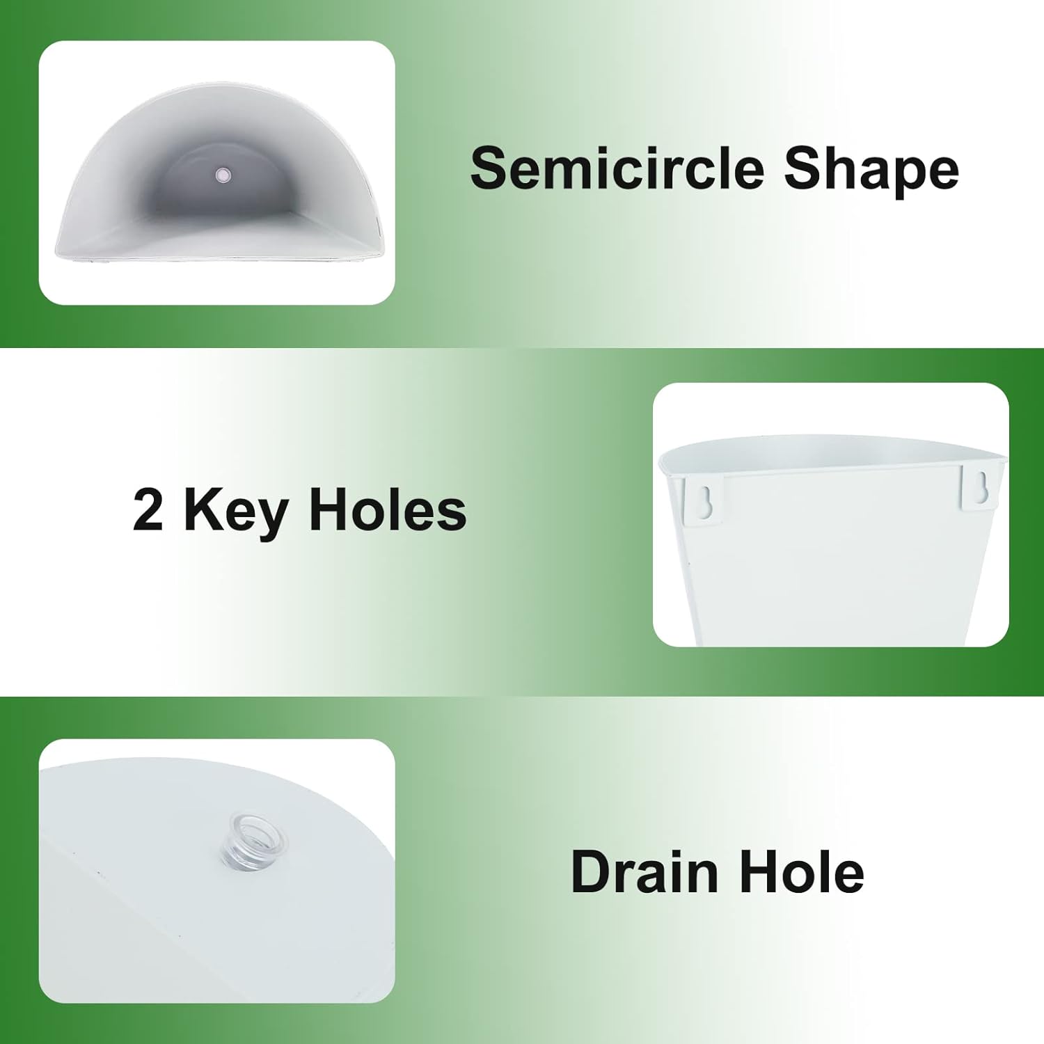 BAYN Set of 3 Butterfly Wall Hanging Planter Decor Art, Metal Wall Mounted Planters Garden Yard Decorative Flower Pot Indoor Outdoor Wall Planter Succulent Plant Container