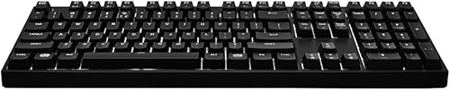 Vista 8 de Cooler Master MasterKeys Pro L - Teclado mecánico LED blanco para juegos, color rojo cereza MX, tamaño completo (grande)