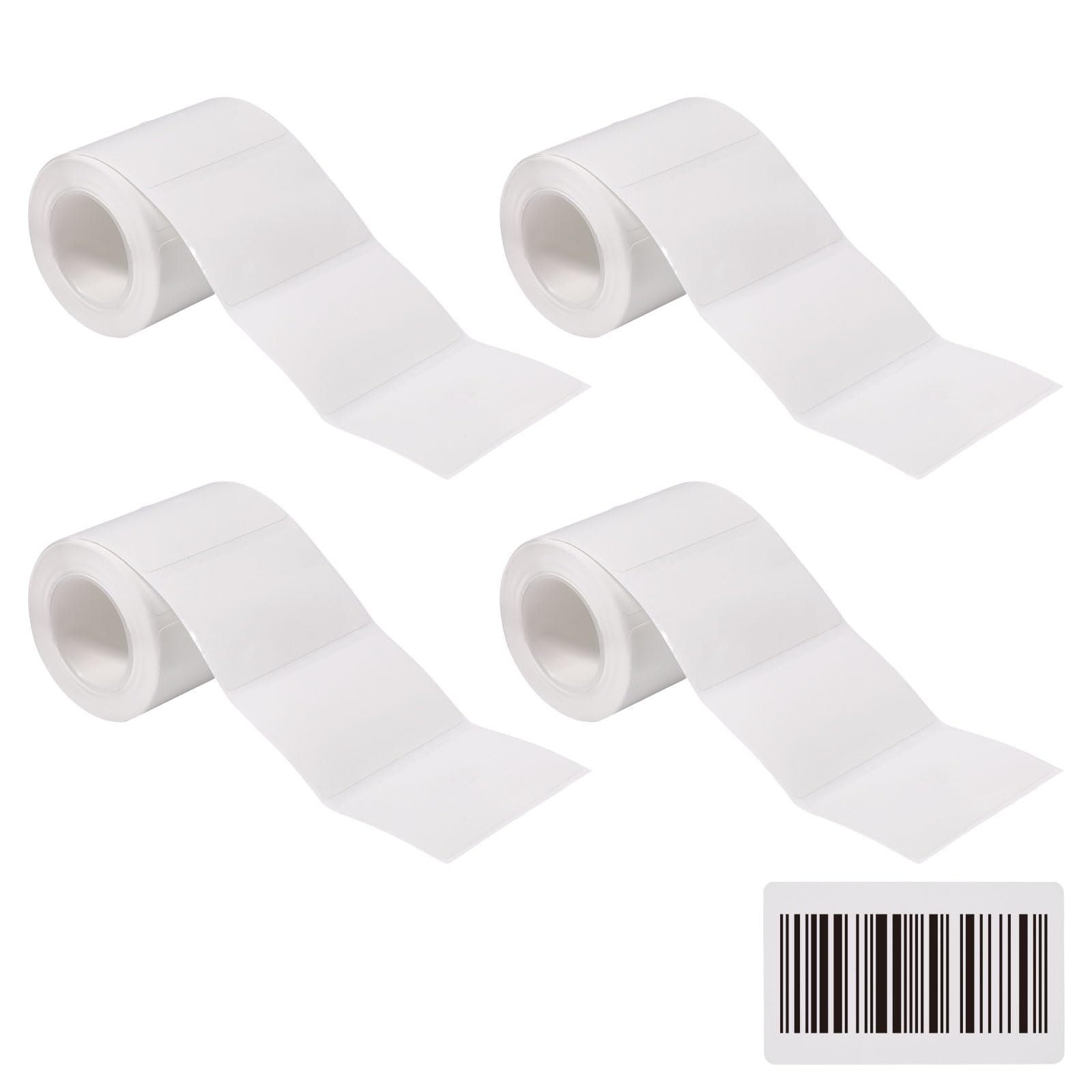 FREEBLOSS 880pcs Thermal Sticker Labels for B1 B21 B3S K3 Label Maker Tape Replacement Waterproof Oil-Proof Thermal Label Print Paper for Address/Clothing/Business Tag, 2" x 1.18", 4 Rolls