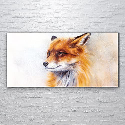 Tableau acrylique 120x60cm art photo murale salon chambre renard - 2