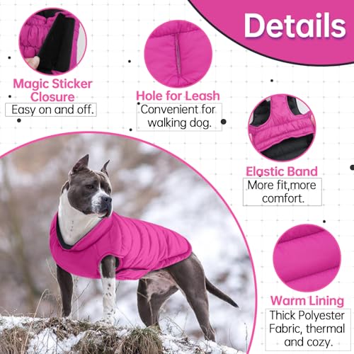 Image of Lelepet Reversible Dog Coat Windproof Dog Puffer Jacket Lightweight Vest