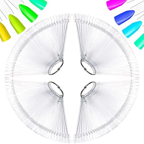 200 Tips Nail Polish Swatch Sticks Nails Art Display Nail Swatch Sticks | Nail Swatches for Nail Polish Display Tips Nail Decor | Nail Polish Transparent Nail Tips Finger Sticks for Board Home DIY
