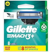 Gillette Mach3+ Replacement Cartridges 8 Count