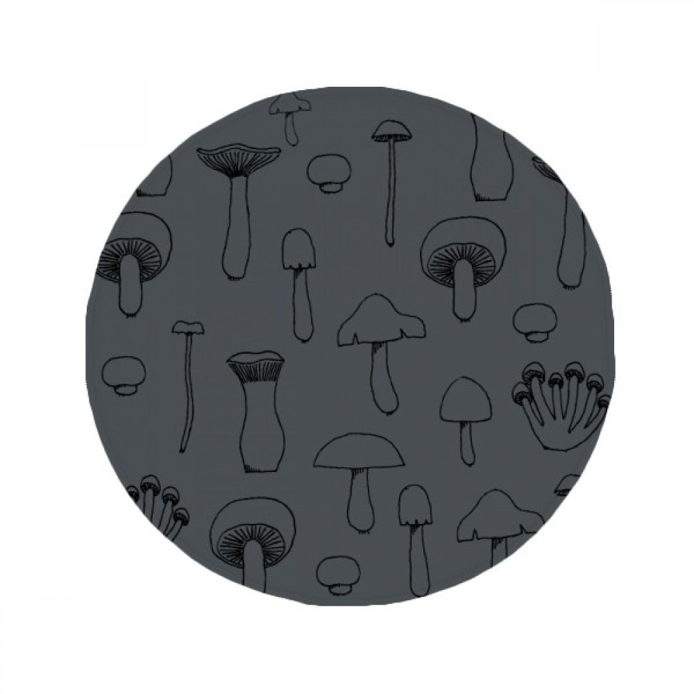 Tapis rond 60cm champignon mignon anti-dérapant pour sécuriser votre salle de bain